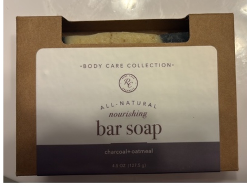 Rowe Casa Organics Body Care Collection Nourishing Bar Soap, Charcoal + Oatmeal, 4.5 oz/127.5 g