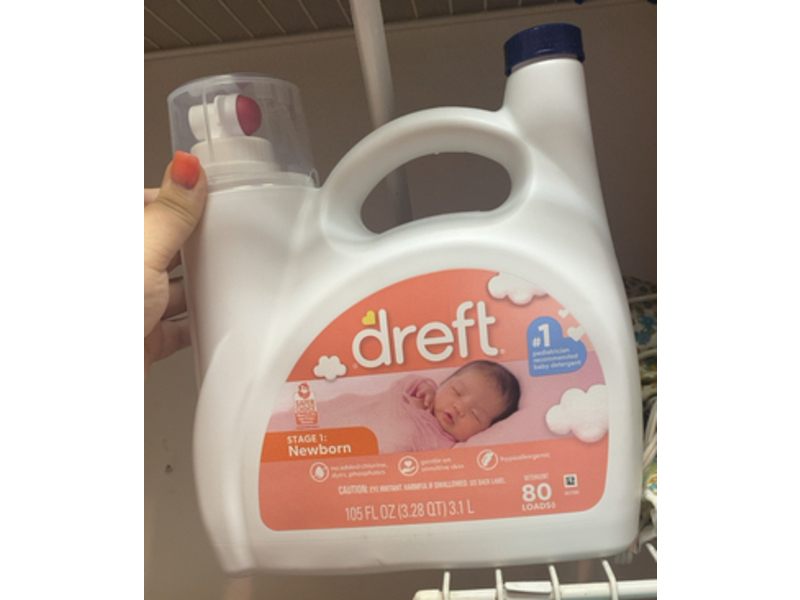 Dreft Baby Detergent, 80 Loads, 105 fl oz/3.1 L