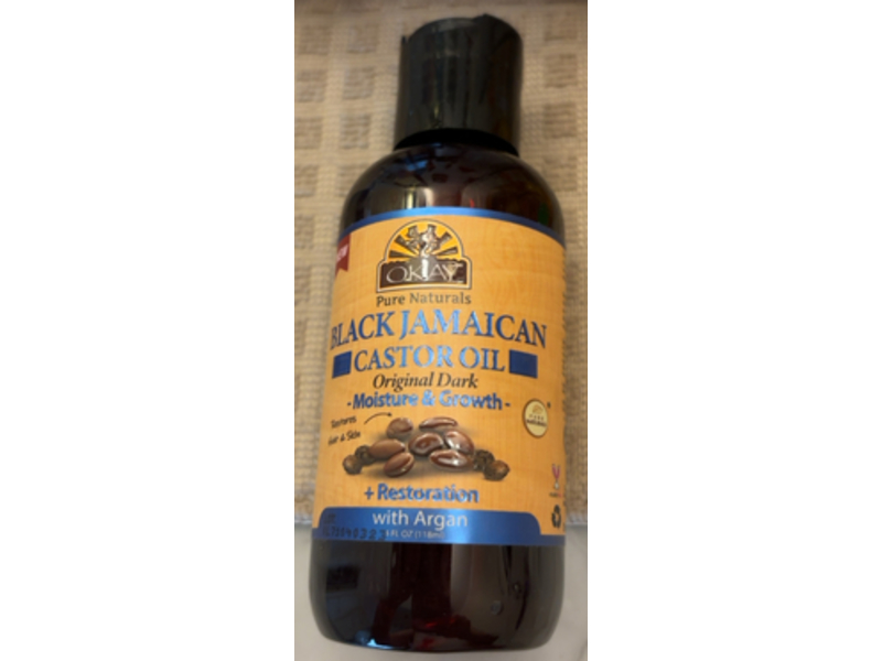 Okay Pure Naturals Castor Oil, Black Jamaican, 4 oz/118 mL