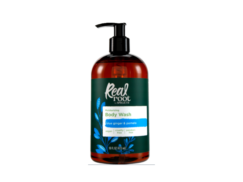 Real Root By Sprouts Moisturizing Body Wash, Blue Ginger & Pomelo, 16 fl oz/473 mL