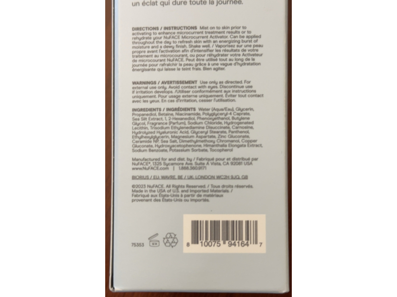 Nuface Supercharged Ionplex Mist, 5.0 fl oz/150 mL