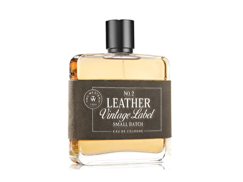 Tru Western Eau De Cologne, No.2 Leather Vintage Label, 3.4 fl oz/100 mL