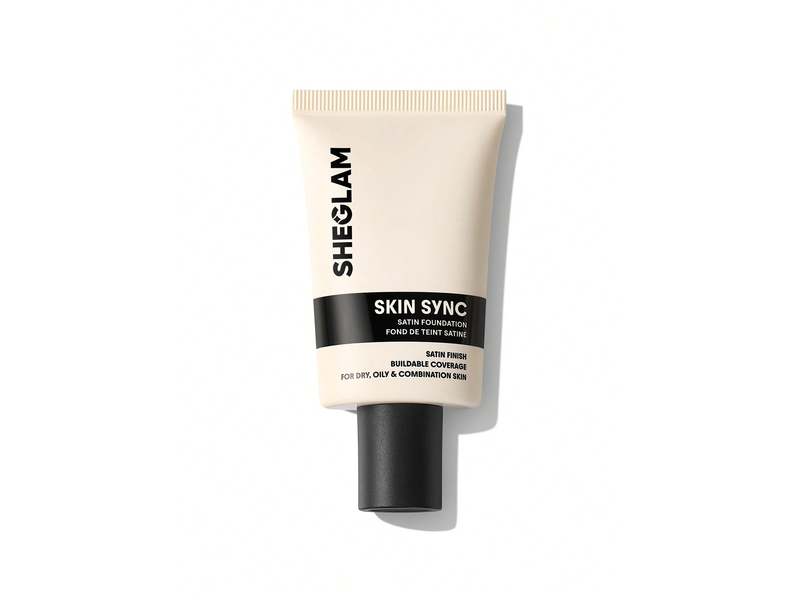 SheGlam Skin Sync Satin Foundation, Shell, 30 mL