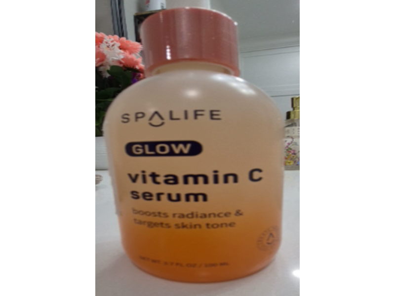 SpaLife Vitamin C Serum, Glow, 3.7 fl oz/100 mL
