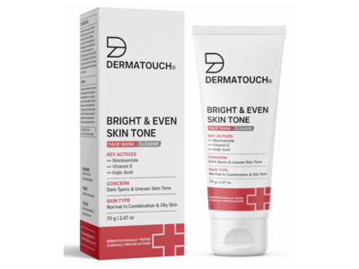 Derma Touch Daily Glow Bright & Even Skin Tone Face Wash, 2.47 oz/70 g