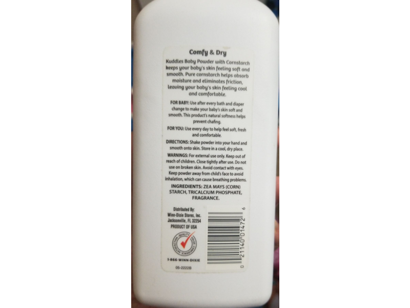 Kuddles Baby Powder, 15 oz/425 g