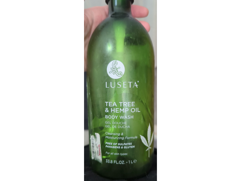 Luseta Tea Tree & Hemp Oil Body Wash, 33.8 fl oz/1 L