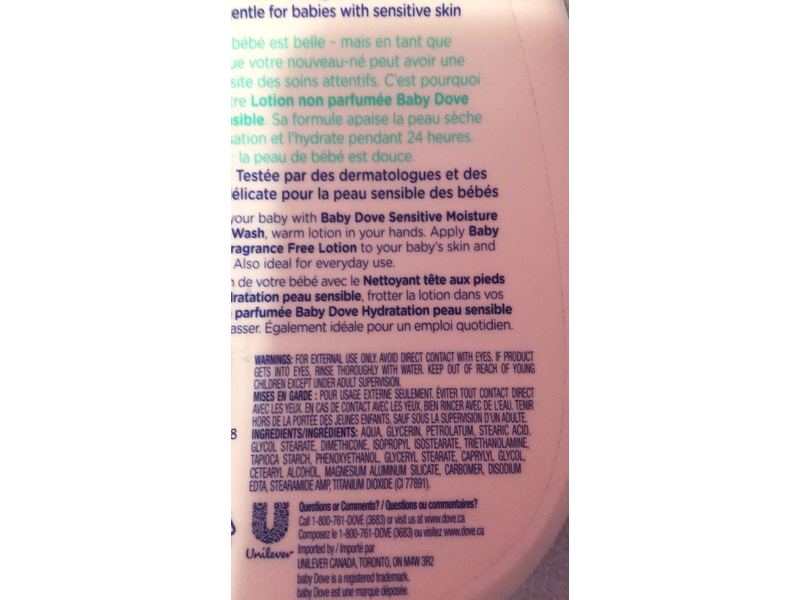 Baby Dove Lotion, Sensitive Moisture, 591 mL