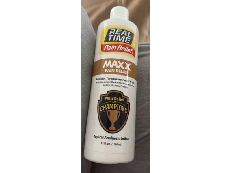 Real Time Pain Relief Maxx Topical Analgesic Lotion, 12 fl oz/354 mL