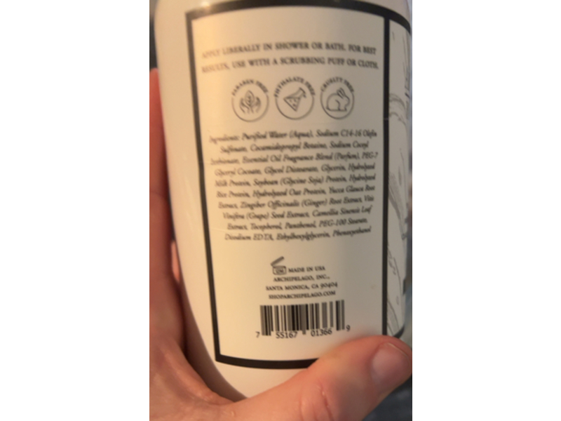 Archipelago Botanicals Body Wash, Milk, 17 fl oz/503 mL