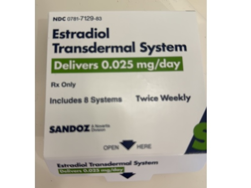 Estradiol Transdermal System 0.025 mg, Sandoz (Rx)