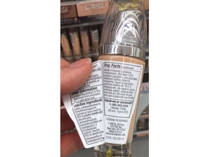 L'Oreal Paris True Match Lumi Healthy Luminous Makeup, N3 Natural Buff, SPF 20, 1 fl oz/30 mL