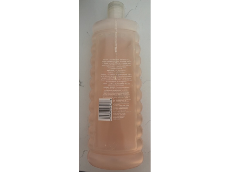Avon Bain Mousse Bubble Bath, Pink Grapefruit Pamplemousse Rose, 24 fl oz/700 mL