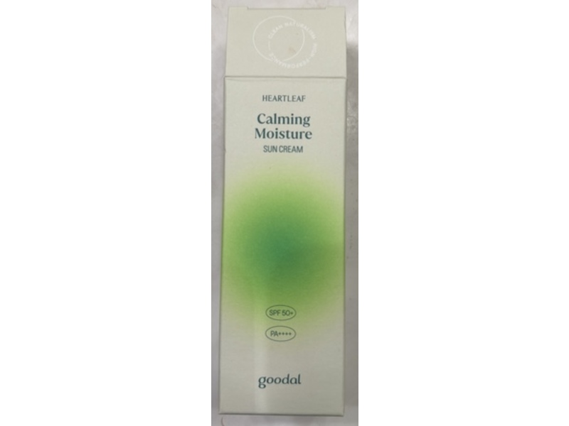 Goodal Calming Moisture Sun Cream, Heartleaf, SPF 50+ PA++++, 1.69 oz/50 mL