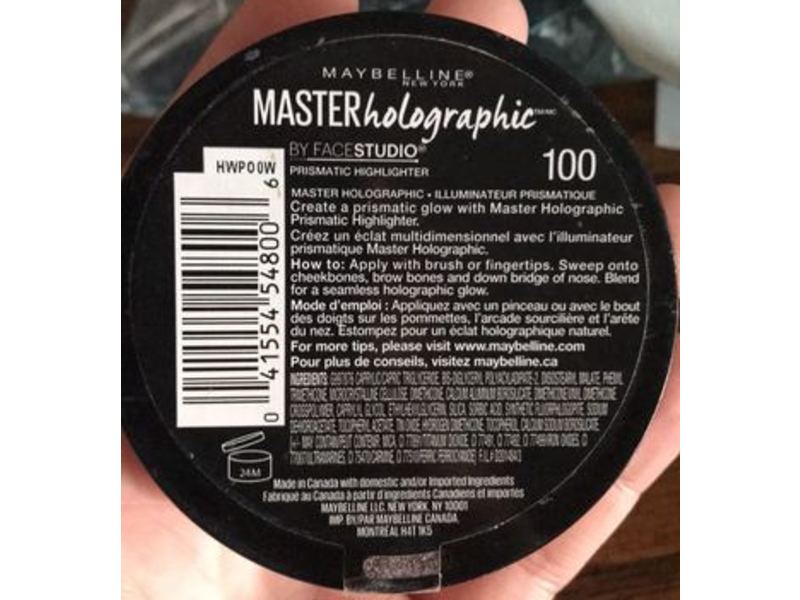 Maybelline New York Facestudio Master Holographic Prismatic Highlighter 100 Purple, 0.24 oz/6.7 g