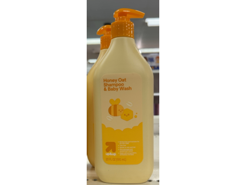 Up&Up Shampoo & Baby Wash, Honey Oat, 20 fl oz/591 mL