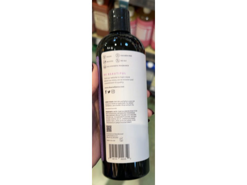 Shea Radiance African Black Soap Body Wash, Lavender & Rosemary, 16 oz/454 mL