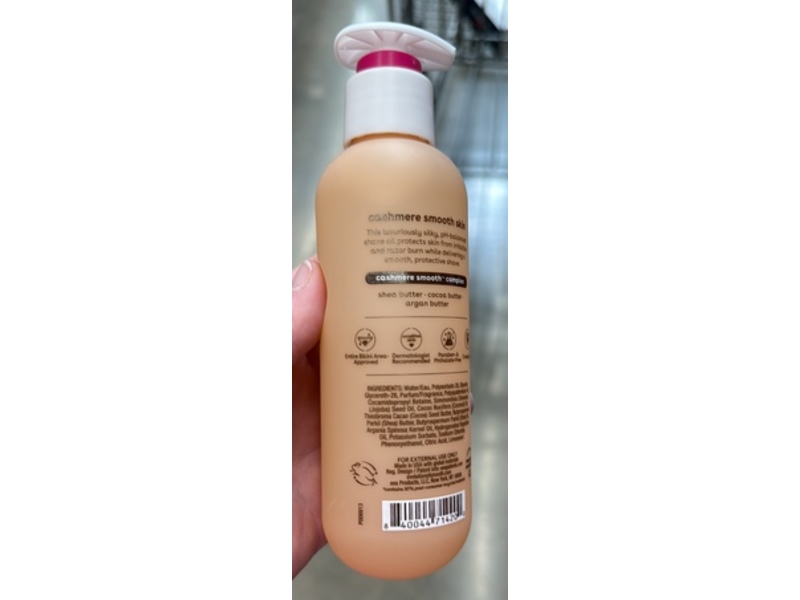 Eos Cashmere Shave Oil, Pink Champagne, 6 fl oz/177 mL