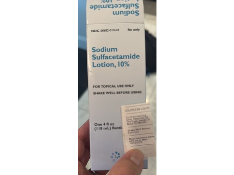 Sodium Sulfacetamide Lotion 10%, 4 fl oz/118 mL, Oceanside (Rx)