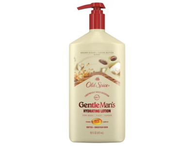 Old Spice Gentle Man's Hydrating Lotion, Brown Sugar + Cocoa Butter Scent, 16 fl oz/473 mL
