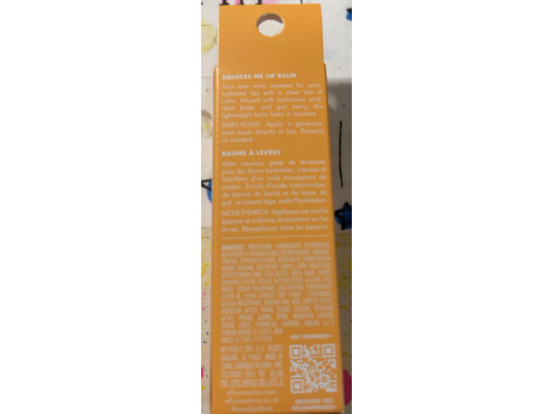 e.I.f Squeeze Me Lip Balm, Peach, 0.21 oz/6 g