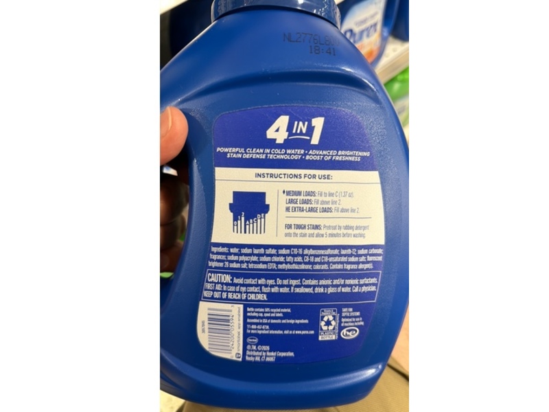 Purex Advanced OXI Liquid Laundry Detergent, Fresh Morning, 43 Loads, 59 fl oz/1.74 L