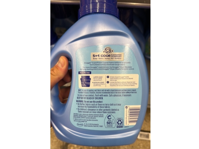 Snuggle +SuperFresh Liquid Fabric Conditioner, Morning Breeze, 67 Loads, 59.8 fl oz/1.76 L