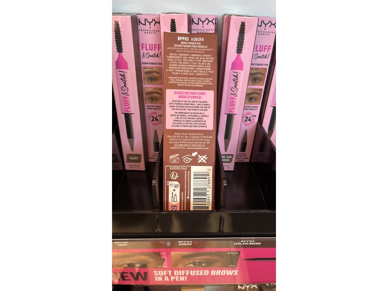 NYX Professional Makeup Fluff & Snatch Brow Powder Pen, 04 Rich Auburn, 0.03 oz/1 g