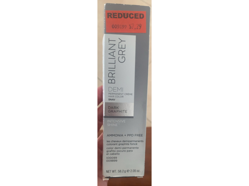 Ion Brilliant Grey Demi Permanent Hair Color, 5NAV Dark Graphite, 2.05 oz/58.2 g