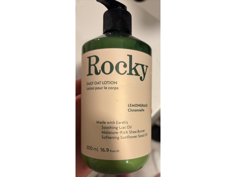 Rocky Daily Oat Lotion, Lemongrass, 16.9 fl oz/500 mL