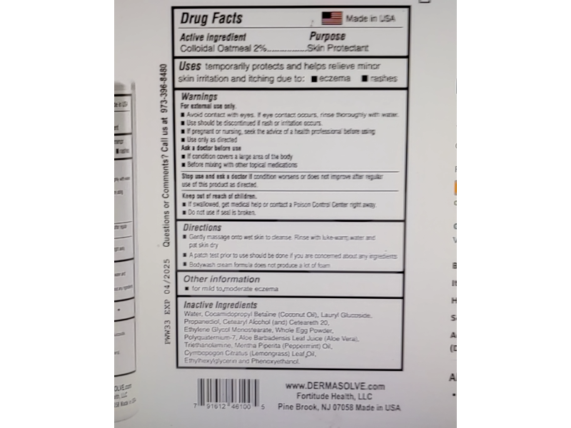 Dermasolve Eczema Shampoo, Colloidal Oatmeal, 8 oz/240 mL, Pack Of 2