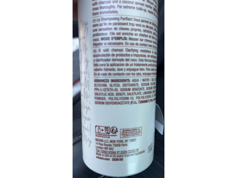 Mizani Moisture Fusion Intense Hydration Gentle Clarifying Shampoo, 16.9 fl oz/500 mL