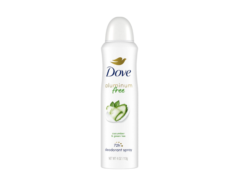 Dove Aluminum Free Deodorant Spray, Cucumber & Green Tea, 4 oz/113 g
