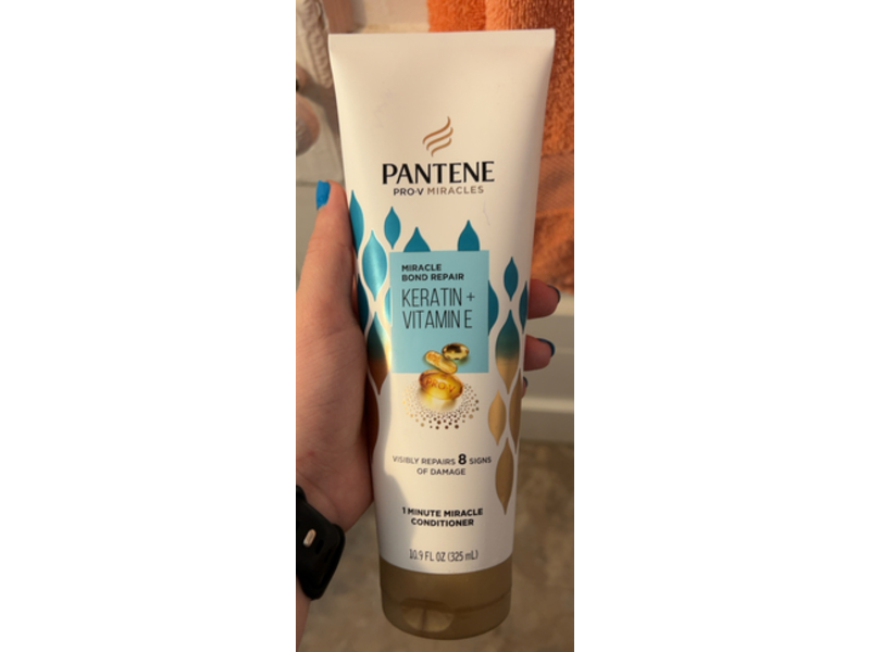 Pantene Miracle Bond Repair 1 Minute Miracle Conditioner, Keratin + Vitamin E, 10.9 fl oz/325 mL