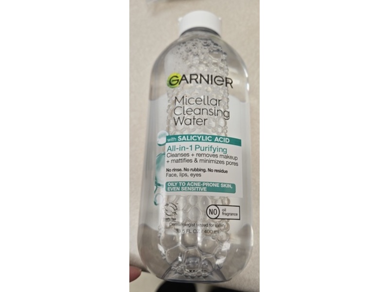 Garnier Micellar Cleansing Water, Salicylic Acid, 13.5 fl oz/400 mL