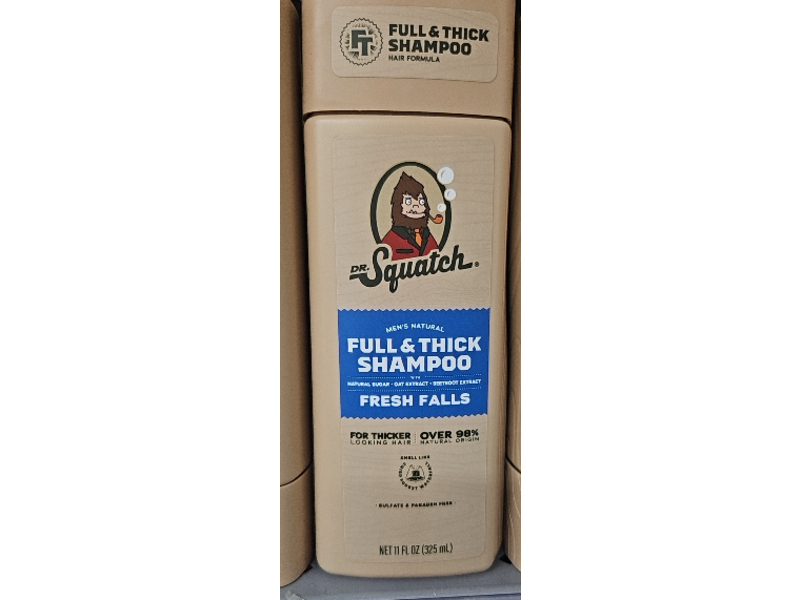 Dr. Squatch Full & Thick Shampoo, Fresh Falls, 11 fl oz/325 mL