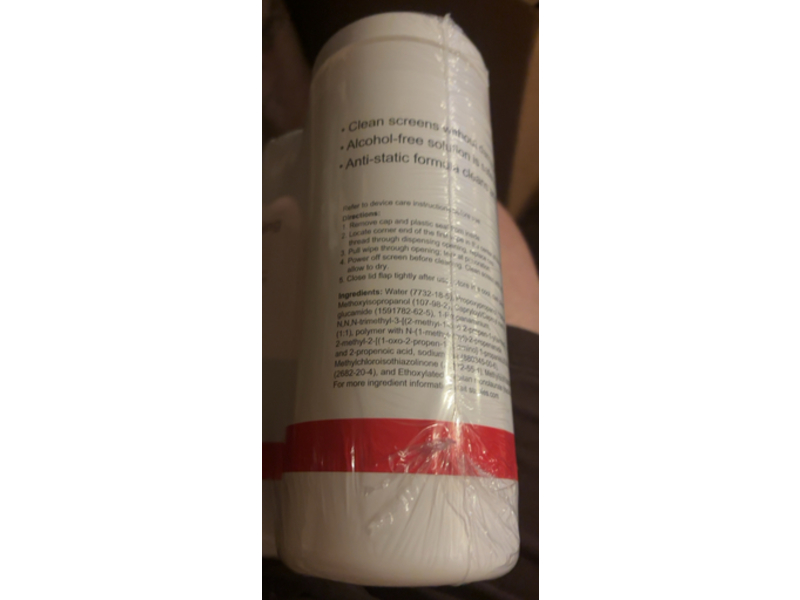 Staples Screen Cleaning Wet Wipes, 100 Count