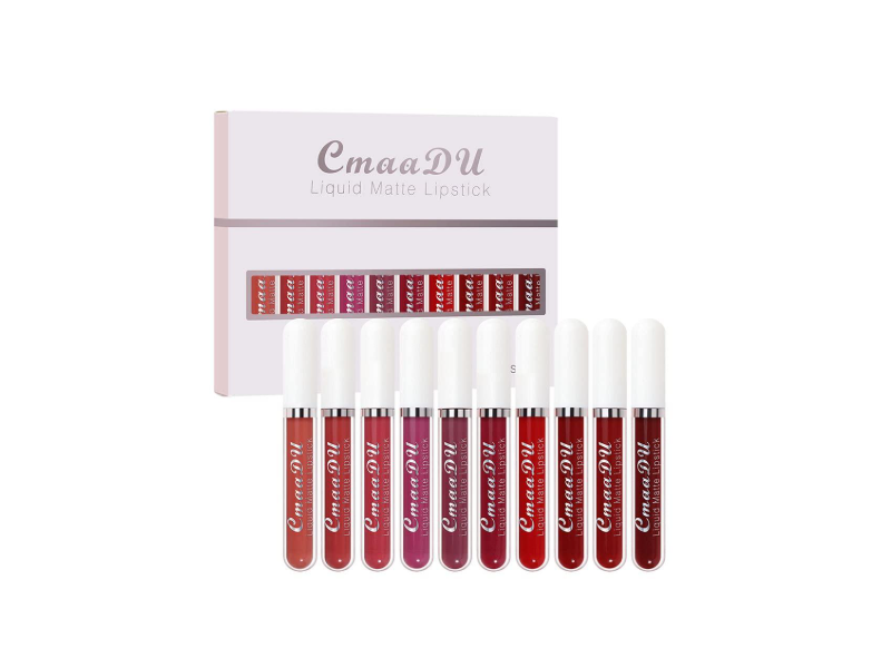 Cmaa DU Liquid Matte Lipstick Set, 0.085 fl oz/2.5 mL, Pack Of 10