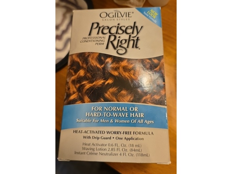 Ogilvie Salon Styles Precisely Right Professional Conditioning Perm Kit, Normal Or Hard-To-Wave Hair, 1 Application