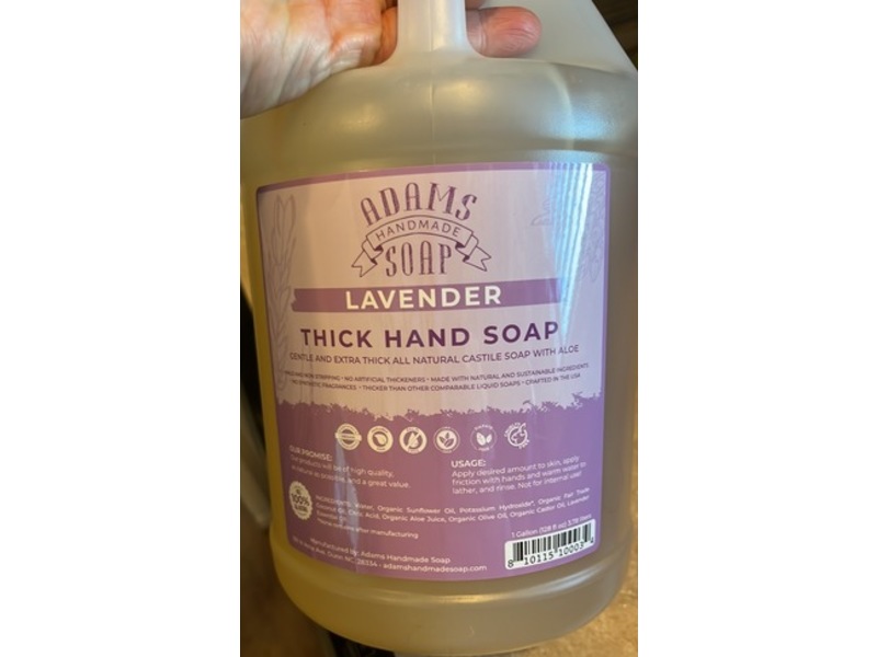 Adams Handmade Soap Thick Hand Soap, Lavender, 128 fl oz/3.78 L