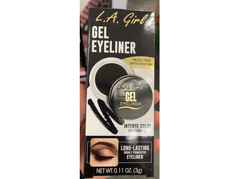 L.A. Girl Gel Eyeliner, Jet Black, 0.11 oz/3 g
