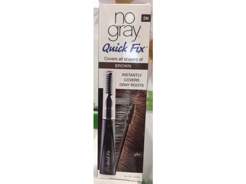 No Gray Quick Fix Instantly Covers Gray Roots, 5N Brown, 0.5 fl oz / 14.2 mL