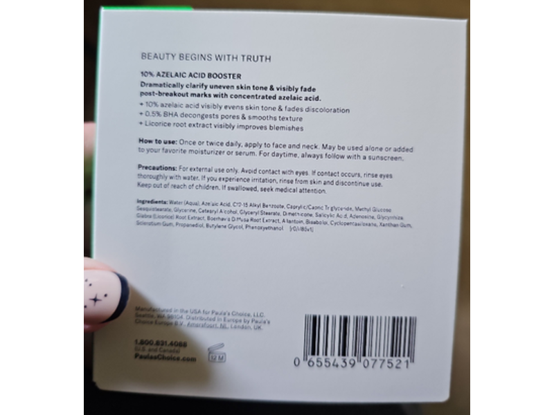 Paula's Choice 10% Azelaic Acid Booster, Licorice + Salicylic Acid, 0.10 fl oz/3 mL