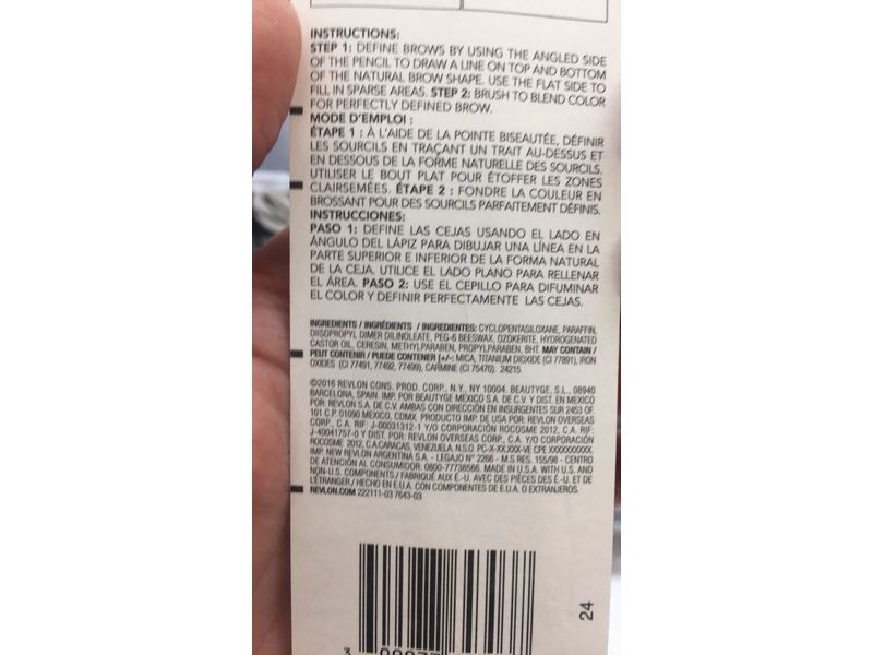 Revlon ColorStay Waterproof Brow Pencil, 215 Auburn, 0.012 oz/0.35 g