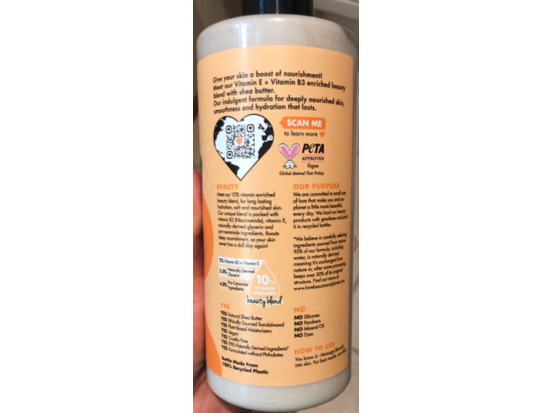 Love Beauty & Planet Body Lotion, Shea Butter, 16 fl oz/473 mL