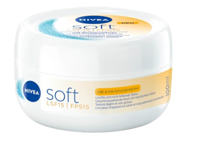 Nivea Soft Refreshing moisturizing Cream, SPF 15, 100 mL