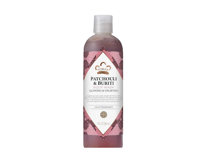 Nubian Heritage Glowing & Uplifting Body Wash, Patchouli & Buriti, 13 fl oz/ 384 mL