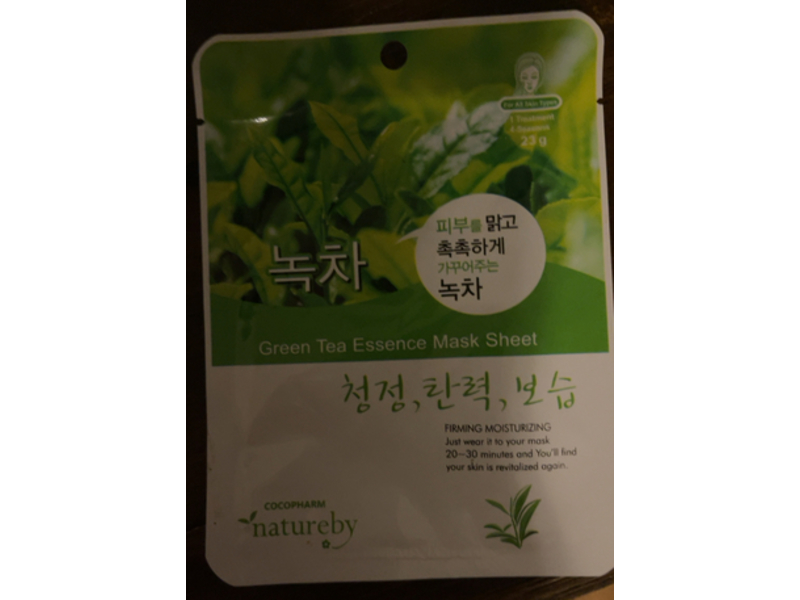 Nature By Firming Moisturizing Essence Mask Sheet, Green Tea, 23 g