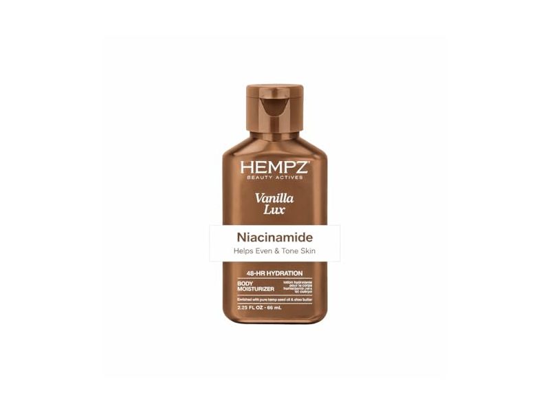 Hempz Herbal Body Moisturizer, Vanilla Lux, 2.25 fl oz/66 mL