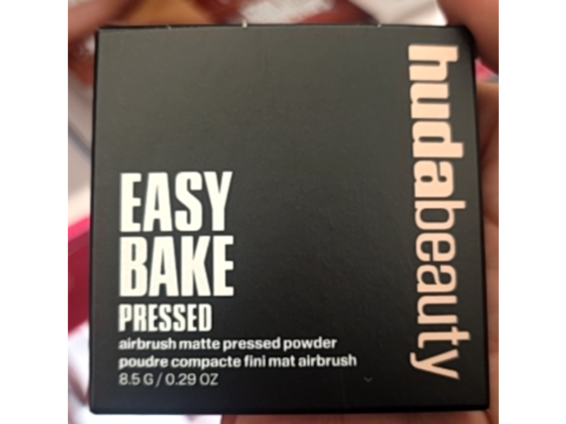 Huda Beauty Easy Bake Pressed Air Brush Matte Powder, Sugar Cookie Translucent, 0.29 oz/8.5 g